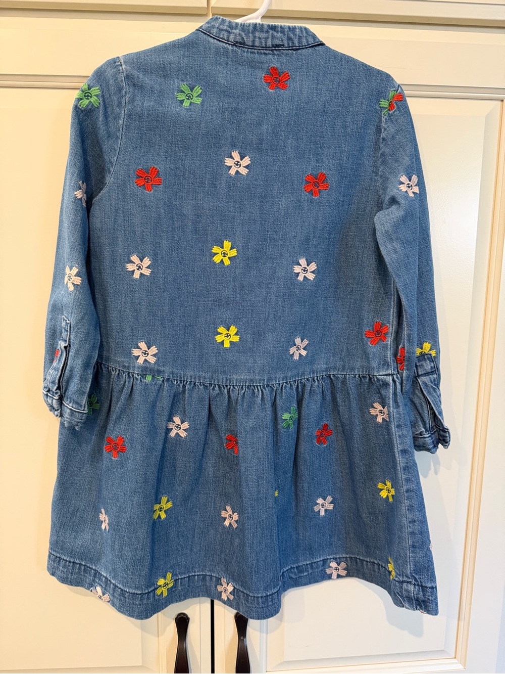 Stella McCartney Girls Denim Embroidered Dress - Picture 2 of 6